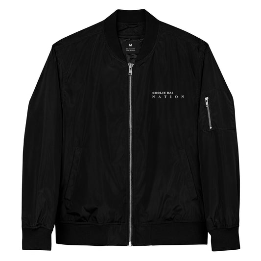 Coolie Bai Nation | Sleek Black Bomber Jacket