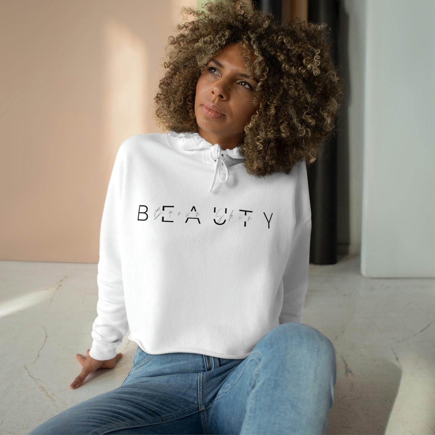 Brown Skin Beauty | Crop Hoodie