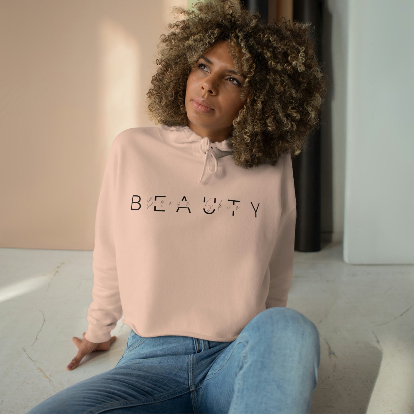 Brown Skin Beauty | Crop Hoodie