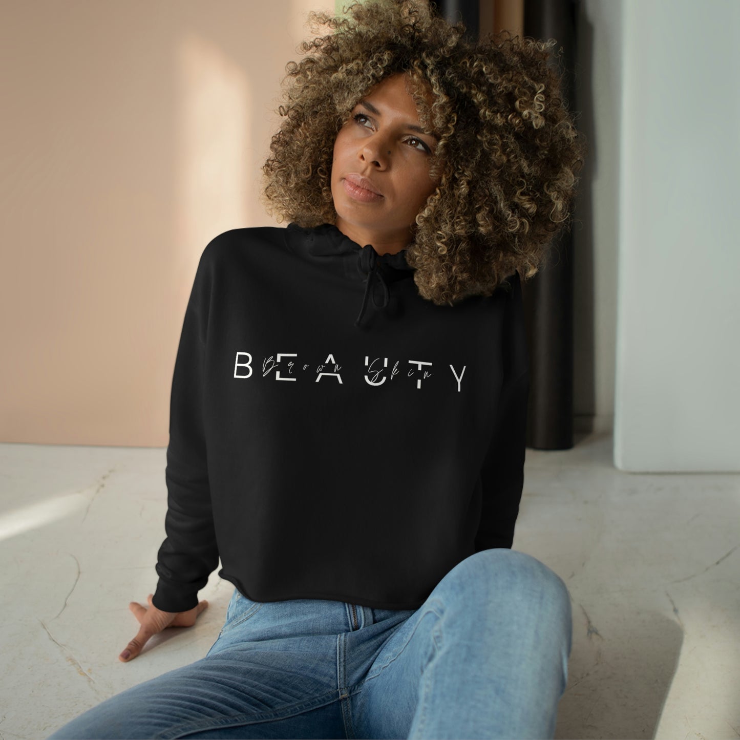 Brown Skin Beauty | Crop Hoodie